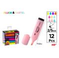 Marcador Fluorescente y Pastel 12 Uds. Pack Ahorro