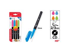 Marcador Permanente 4 Uds. Pack Ahorro (rosa, turquesa, naranja y verde)