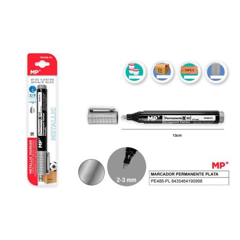 Marcador Permanente Superior Plata MP