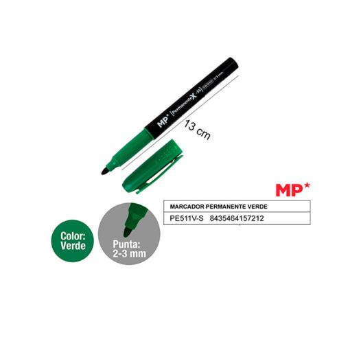 MARCADOR PERMANENTE VERDE MP