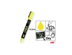 Marcador Tiza Líquida Amarillo Limpieza en Seco