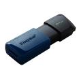 Memoria USB Kingston DataTraveler Exodia M 64GB - USB 3.2 Gen 1 - Capuchón Móvil - Enganche para Llavero - Color Negro/Azul