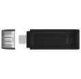 Memoria USB Tipo C Kingston DataTraveler 70 - 32GB - USB-C 3.2 Gen 1 - Con Tapa - Color Negro