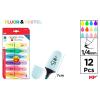 Mini Marcador Fluorescente y Pastel 12 Uds. Pack Ahorro
