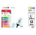 Mini Marcador Fluorescente y Pastel 12 Uds. Pack Ahorro