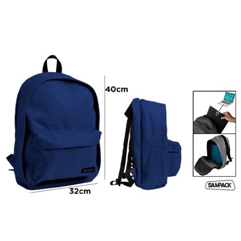 Mochila Escolar Azul Oscuro