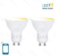 Pack 2 Bombillas Led Wifi GU10 5W CCT