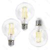 Pack 3 Bombillas de Filamento LED E27 G80 4W Luz Cálida 2700K