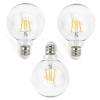 Pack 3 Bombillas de Filamento LED E27 G95 4W Luz fría 6500K