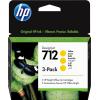 Pack 3 x HP 712 Amarillo Original