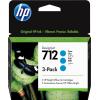 Pack 3 x HP 712 Cyan Originales