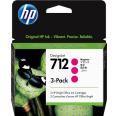 Pack 3 x HP 712 Magenta Originales