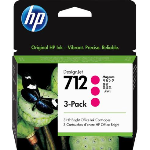 Pack 3 x HP 712 Magenta Originales