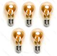 Pack 5 Bombillas de Filamento LED E27 A60 8W Luz Cálida 2200K