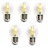 Pack 5 Bombillas de Filamento LED E27 G45 4W Luz Fría 6500K
