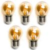 Pack 5 Bombillas de Filamento LED E27 G45 6W Luz Cálida 2200K