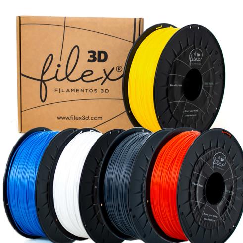 Pack 5 Kg de Filamento Filex3d PLA +PREMIUM - 1,75 mm - Colores a Elegir