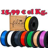Pack 5 Kg de Filamento Filex3d PLA +PREMIUM - 1,75 mm - Colores a Elegir