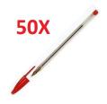 PACK 50 UNIDADES BIC CRISTAL BOLÍGRAFO DE TINTA ROJO