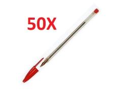 PACK 50 UNIDADES BIC CRISTAL BOLÍGRAFO DE TINTA ROJO