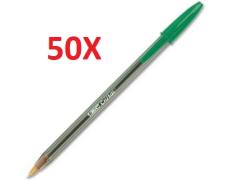PACK 50 UNIDADES BIC CRISTAL BOLÍGRAFO DE TINTA VERDE