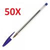 PACK 50 UNIDADES BIC CRISTAL BOLÍGRAFO DE TINTA AZUL