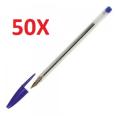 PACK 50 UNIDADES BIC CRISTAL BOLÍGRAFO DE TINTA AZUL