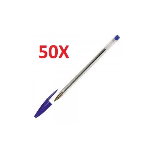 PACK 50 UNIDADES BIC CRISTAL BOLÍGRAFO DE TINTA AZUL