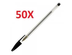 PACK 50 UNIDADES BIC CRISTAL BOLÍGRAFO DE TINTA NEGRO