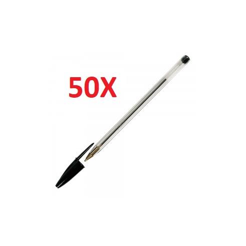 PACK 50 UNIDADES BIC CRISTAL BOLÍGRAFO DE TINTA NEGRO