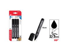 Pack Ahorro de 3 Marcadores Permanente Superior Negro MP