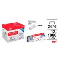 Pack con 12 Cajas de 1000 Grapas 24/6 Galvanizadas MP