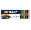 Pack de 10 Ceras Blandas de Trazo Suave Manley