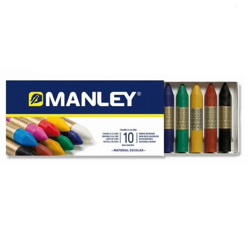 Pack de 10 Ceras Blandas de Trazo Suave Manley
