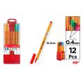 Pack de 12 Rotuladores de Punta Fina