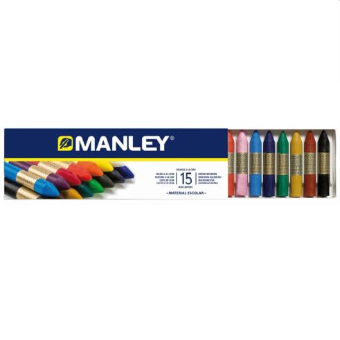 Pack de 15 Ceras Blandas de Trazo Suave Manley