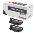 Pack de 2 Toner Brother TN1150 Compatible