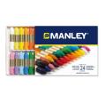 Pack de 24 Ceras Blandas de Trazo Suave Manley