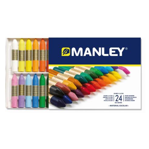 Pack de 24 Ceras Blandas de Trazo Suave Manley