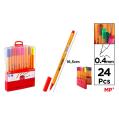 Pack de 24 Rotuladores de Punta Fina