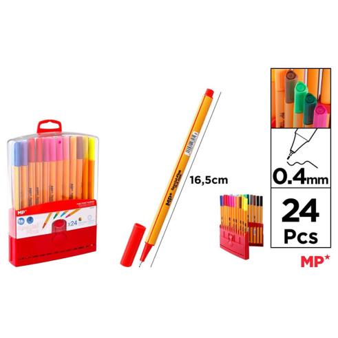 Pack de 24 Rotuladores de Punta Fina
