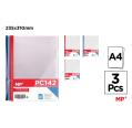 Pack de 3 Carpeta Dossier Uñero Varilla Larga A4