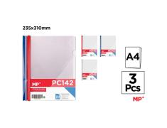 Pack de 3 Carpeta Dossier Uñero Varilla Larga A4