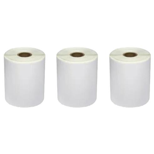 Pack de 3 Rollos de Etiquetas Compatibles Zebra Perforadas 101,6x76,2 mm 500 Unidades