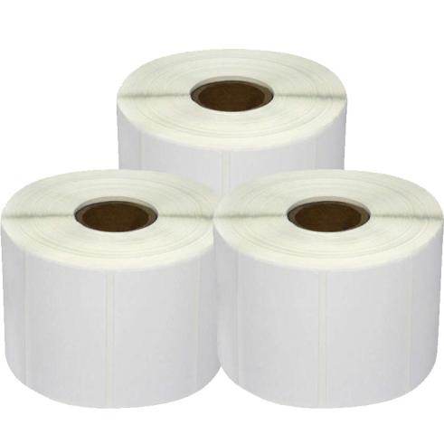 Pack de 3 Rollos de Etiquetas Compatibles Zebra Perforadas 57x32 mm 1000 Unidades