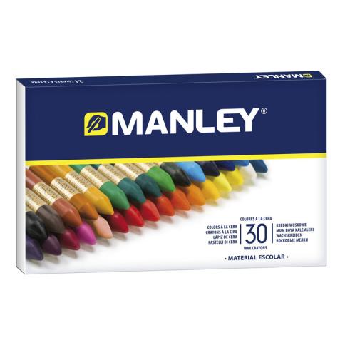 Pack de 30 Ceras Blandas de Trazo Suave Manley