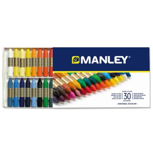Pack de 30 Ceras Blandas de Trazo Suave Manley
