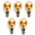 Pack de 5 Bombillas de Filamento LED E14 G45 4W Luz Cálida 2200K