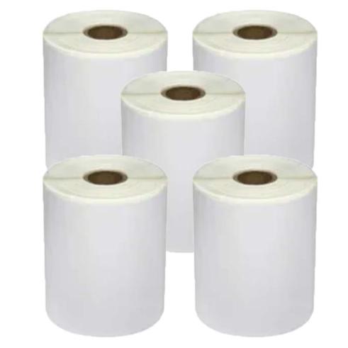 Pack de 5 Rollos de Etiquetas Compatibles Zebra Perforadas 100x150 mm 500 Unidades