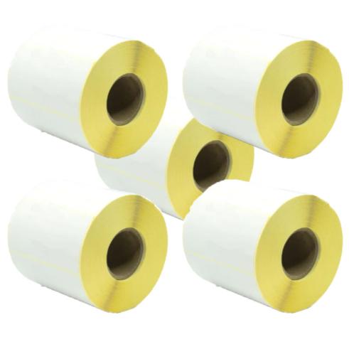 Pack de 5 Rollos de Etiquetas Compatibles Zebra Perforadas 100x50 mm 1000 Unidades